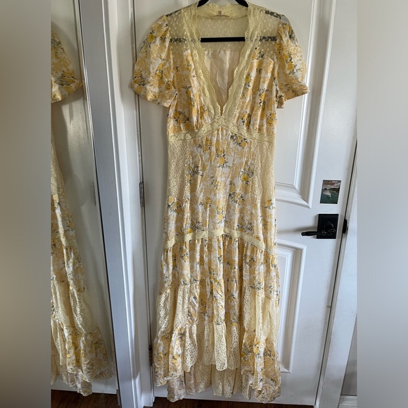 Loveshack fancy tink yellow dress - Picture 1 of 8